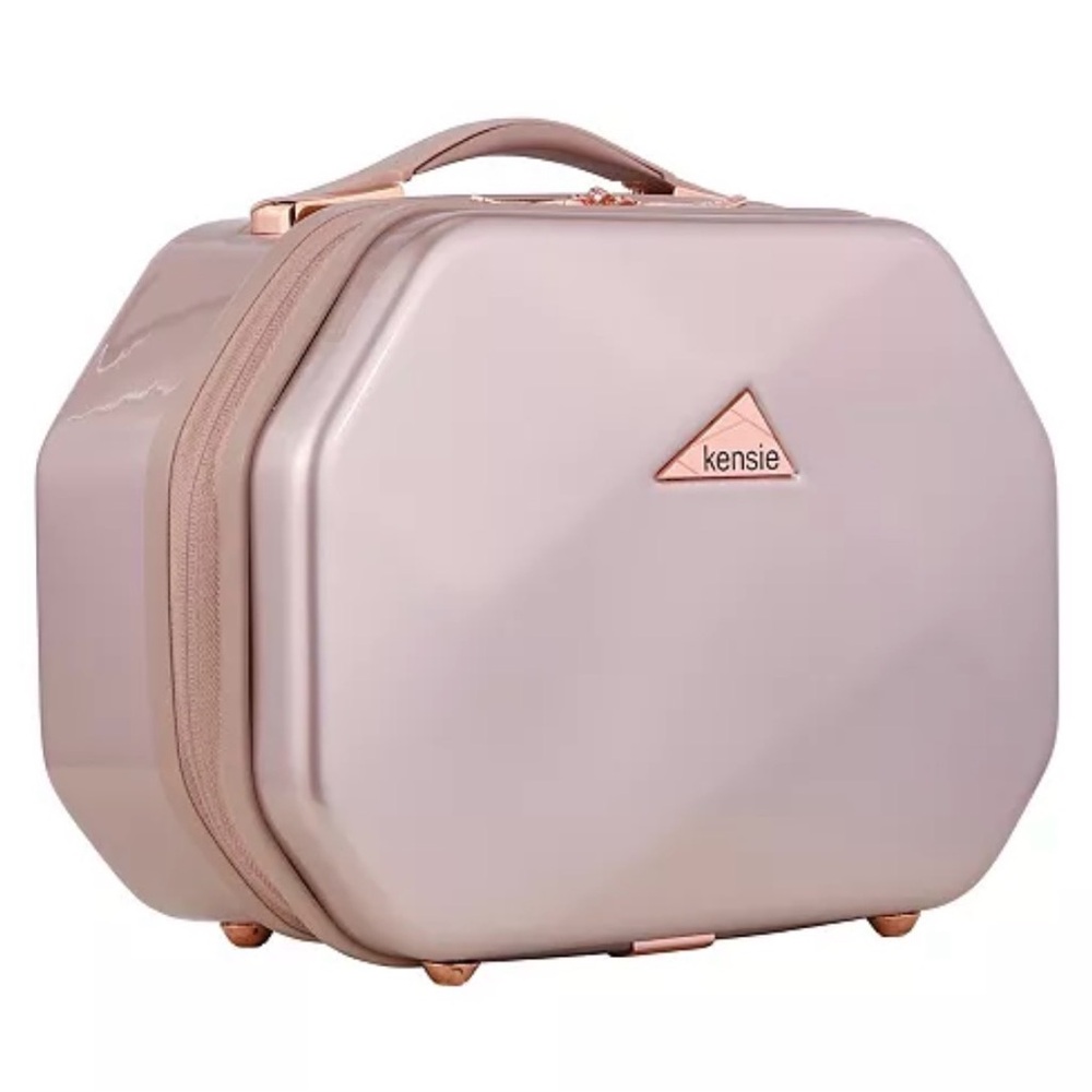 Kensie Metallic Pink Cosmetic Case